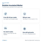 Bubble Insulated Mailer (economy): Key features
