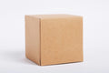 Plain brown corrugated shipping carton on a white background