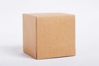 Plain brown corrugated shipping carton on a white background