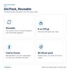 Gel Pack, Reusable: Key features