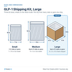 GLP-1 Shipping Kit, Large (up to 12 vials or pens): Sizes and dimensions
