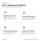 GLP-1 Shipping Kit, Medium (up to 4 vials or pens): Key features