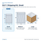 GLP-1 Shipping Kit, Small (1–2 vials or pens): Sizes and dimensions