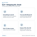 GLP-1 Shipping Kit, Small (1–2 vials or pens): Key features