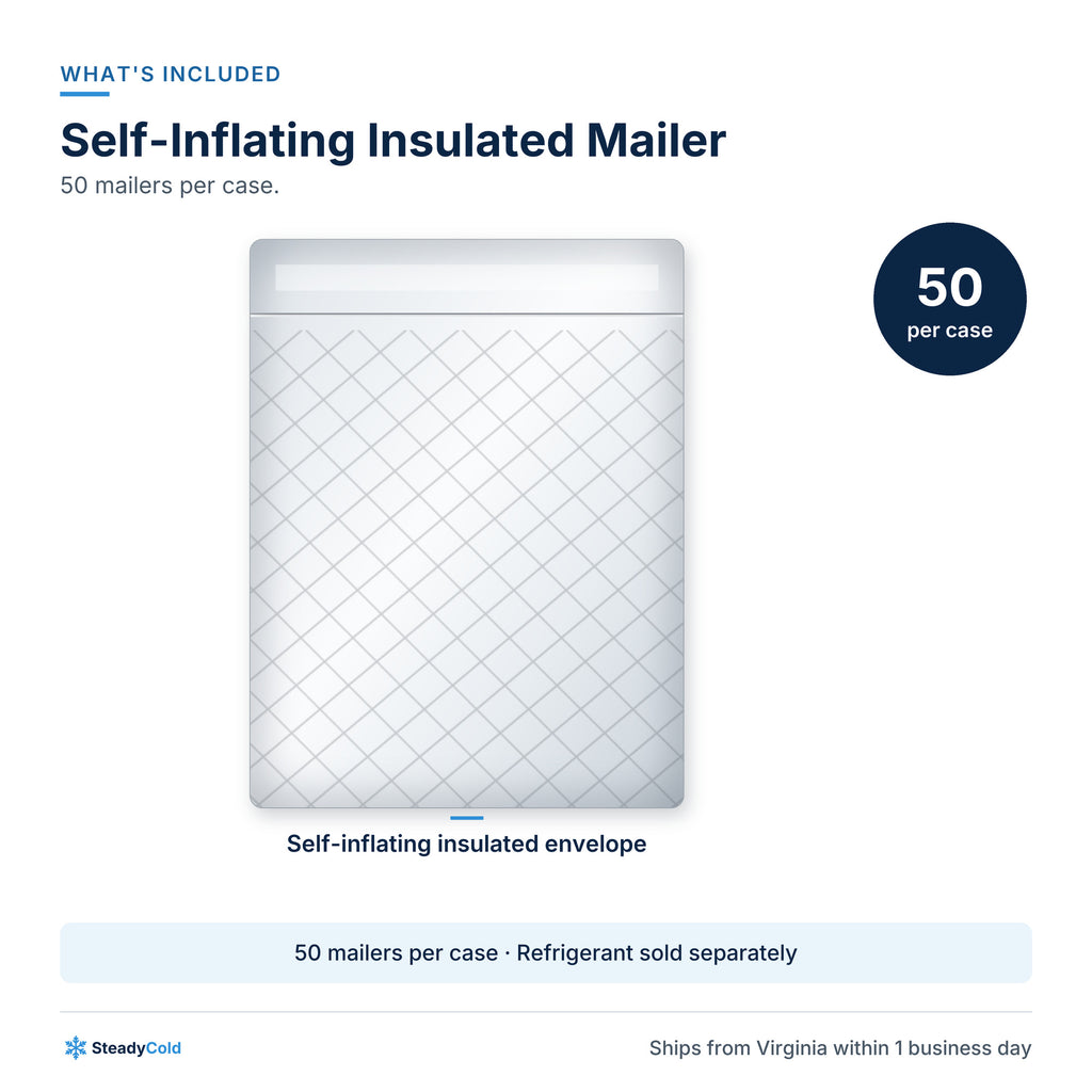 Self-Inflating Insulated Mailer: What's included