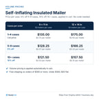 Self-Inflating Insulated Mailer: Volume pricing