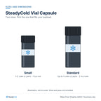 SteadyCold Vial Capsule: Sizes and dimensions