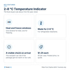 2–8 °C Temperature Indicator (Heat + Freeze): Key features